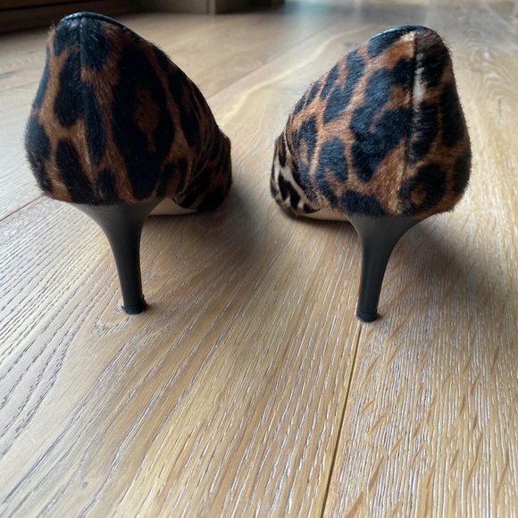 Barneys Leopard Pony Hair Heels - Picture 4 of 5